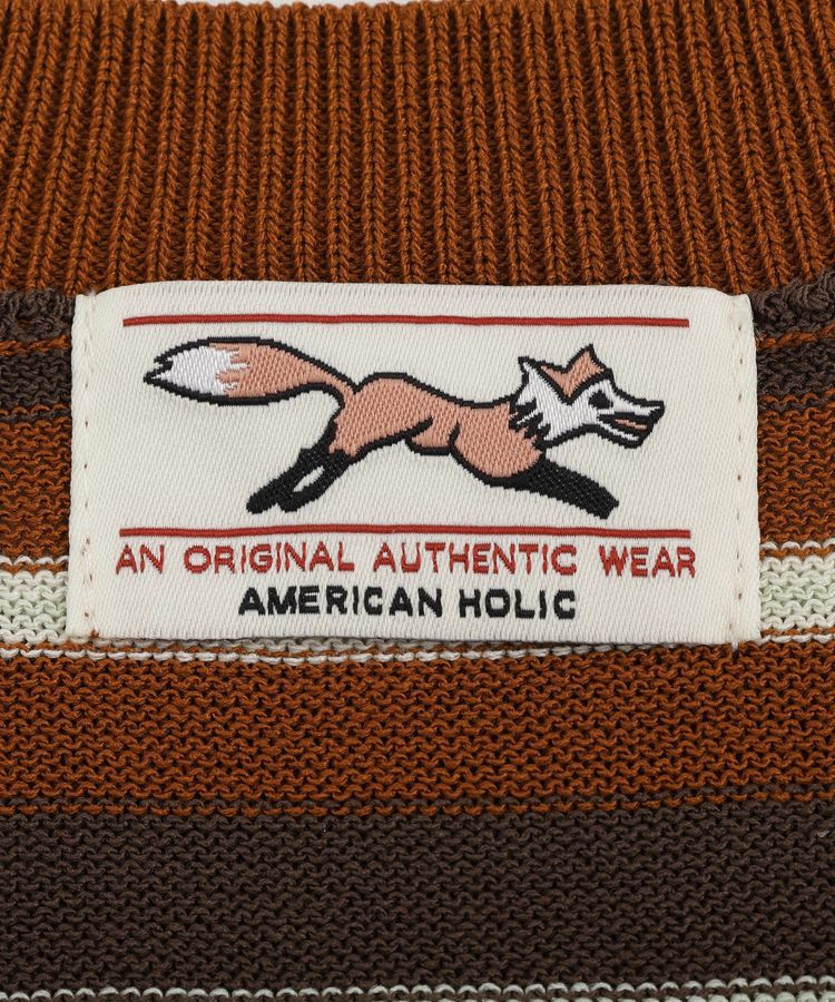 AMERICAN HOLIC「【PENNEY'S】レトロボーダー半袖ニット」|ニット・セーター|