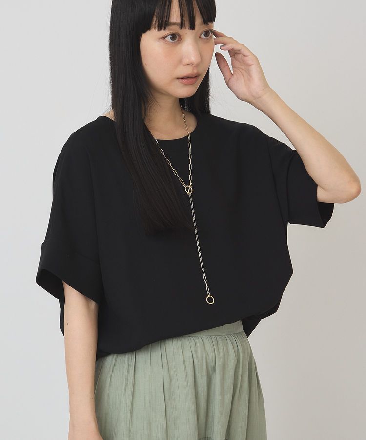 AMERICAN HOLIC「【WEB限定】イージーケア+接触冷感バックタック半袖プルオーバー」|シャツ・ブラウス|