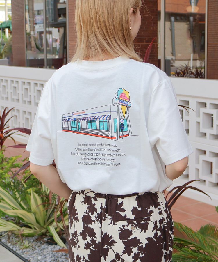 AMERICAN HOLIC「【BLUE SEAL】ShopグラフィックTシャツ」|Tシャツ・カットソー|Off White