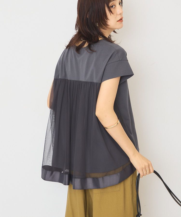AMERICAN HOLIC「【接触冷感】バックチュールドッキングプルオーバー」|Tシャツ・カットソー|Charcoal Gray