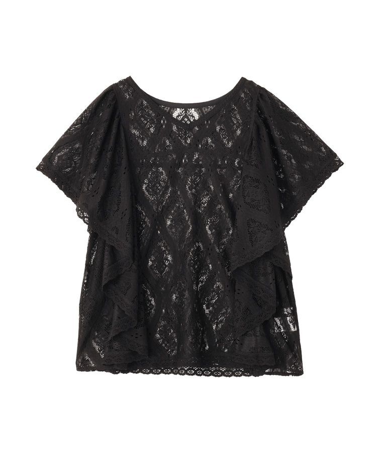 AMERICAN HOLIC「レースフリルブラウス」|シャツ・ブラウス|Black
