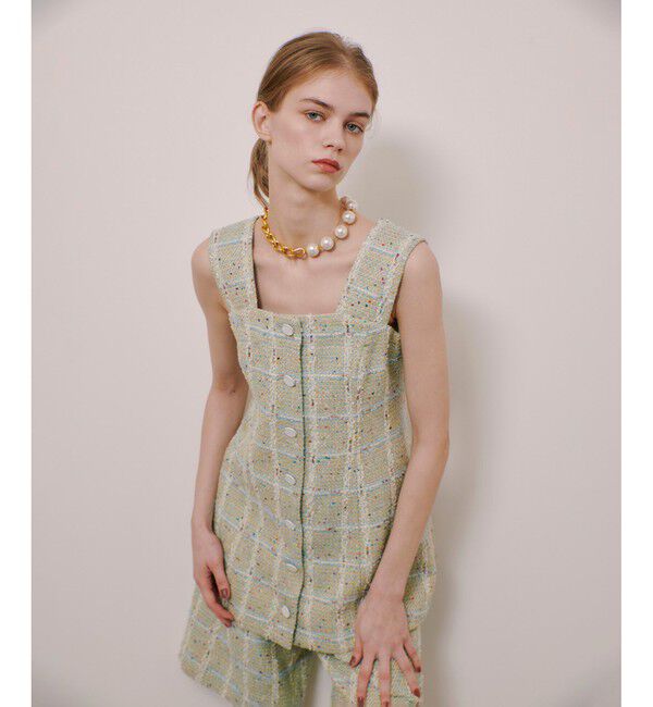 LOULOU WILLOUGHBY「【LOULOU WILLOUGHBY】LINTONツイードジレ」|ベスト・ジレ|