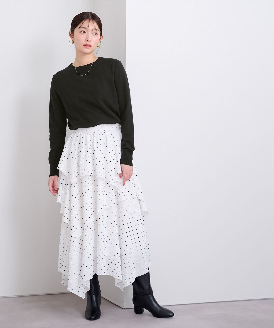 ur's「カシミヤタッチクルーネックニットトップス」|ニット・セーター|
