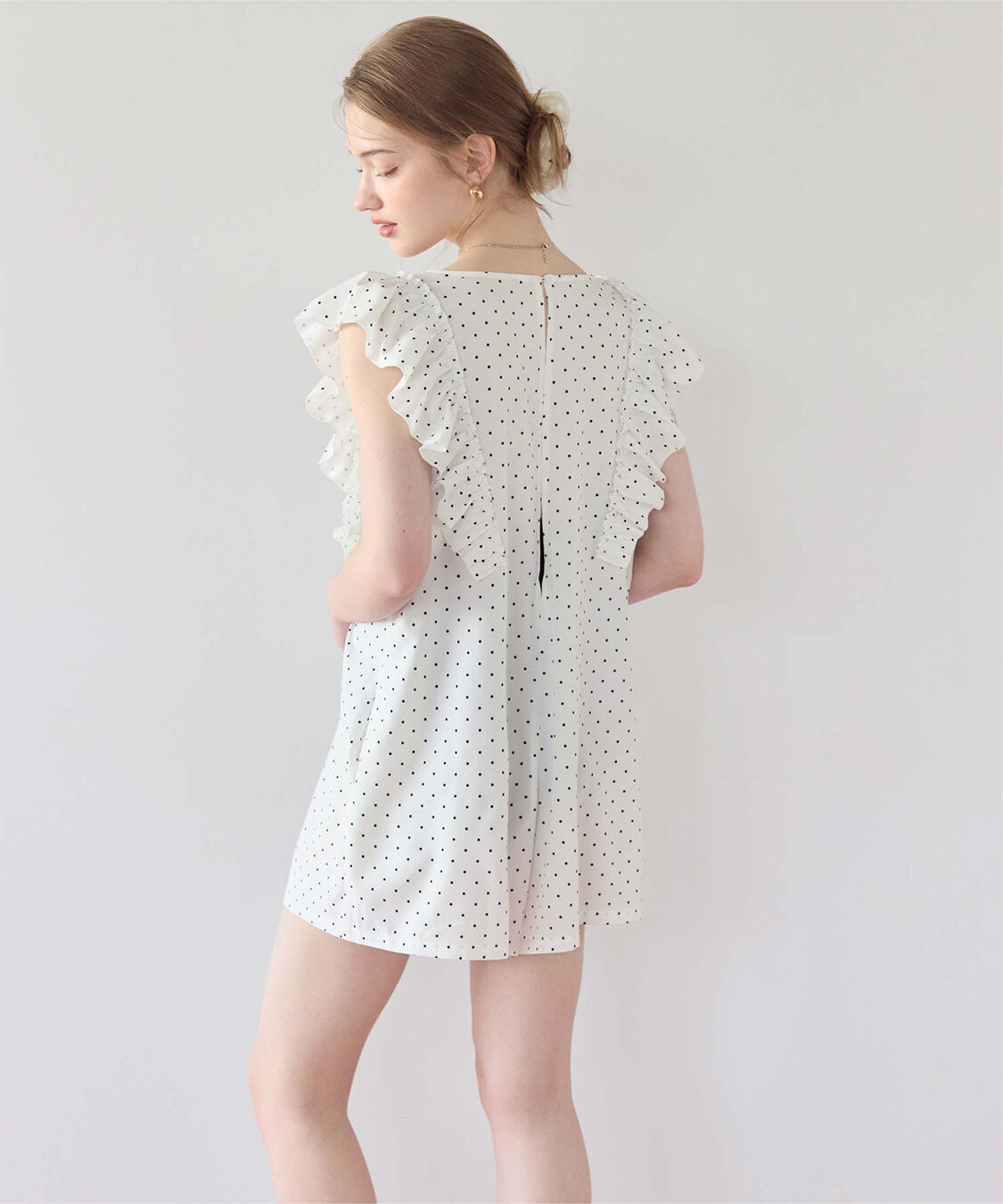 SEA DRESS「ショルダーフリルオールインワン/ワンピース水着」|コンビネゾン|