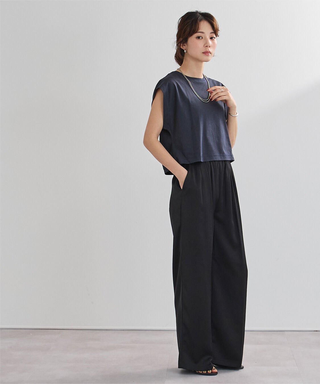 ur's「汗染み防止ワイドスリーブTシャツ」|Tシャツ・カットソー|