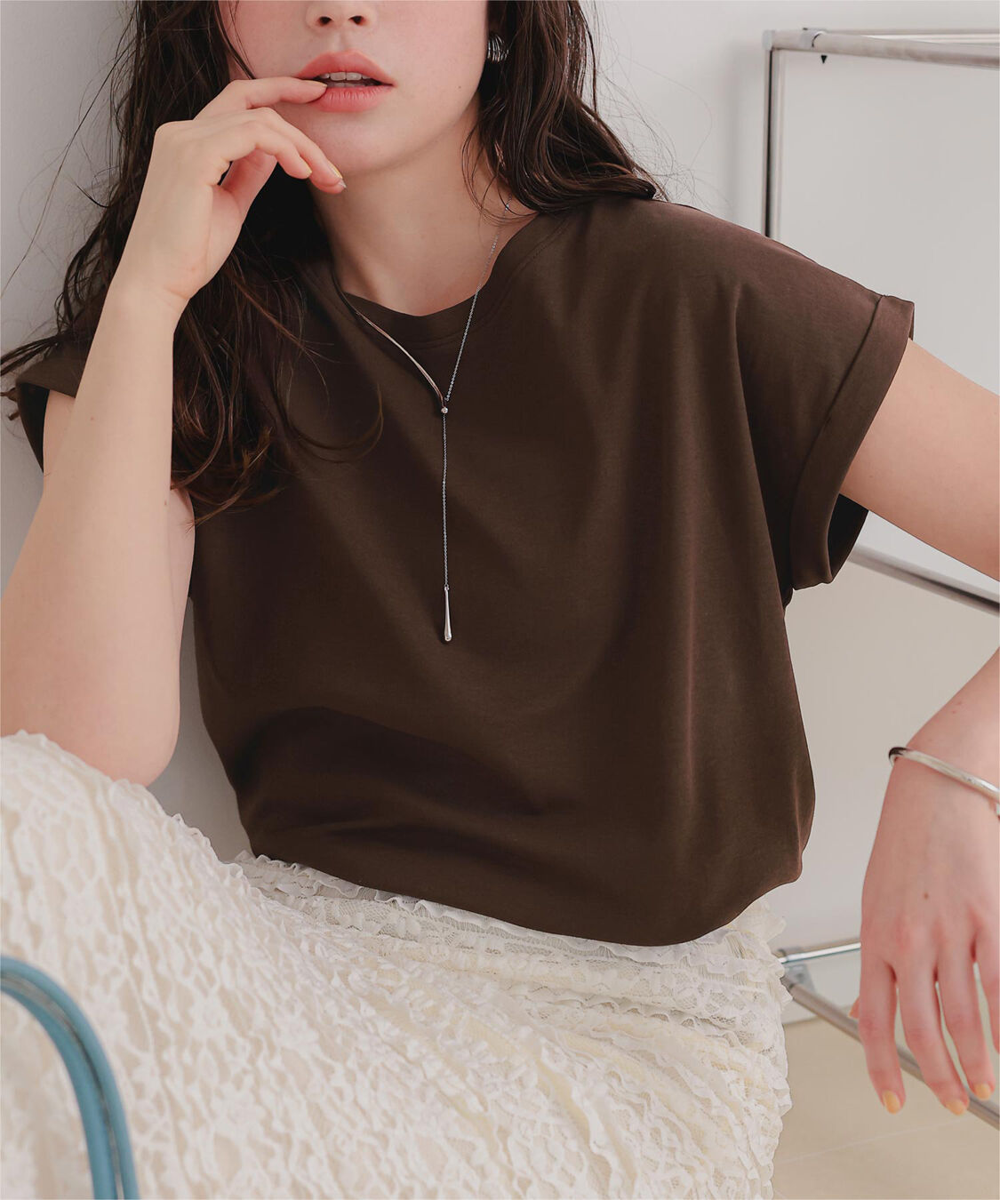 titivate「汗染み防止ダブルカフスTシャツ」|Tシャツ・カットソー|