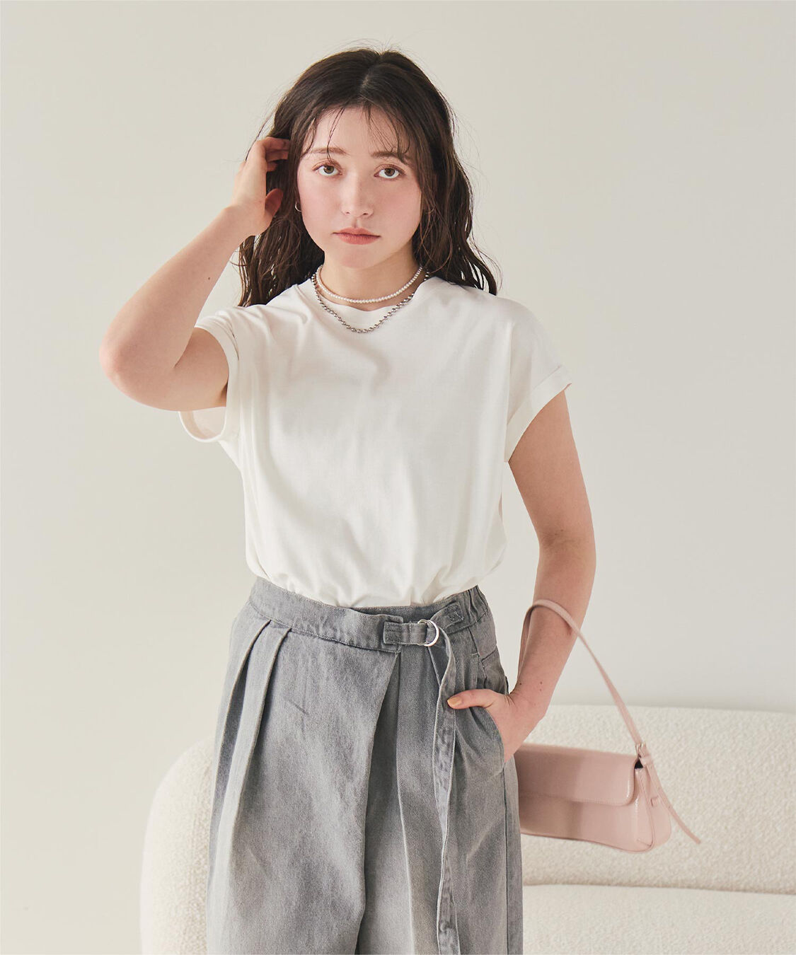 titivate「汗染み防止ダブルカフスTシャツ」|Tシャツ・カットソー|