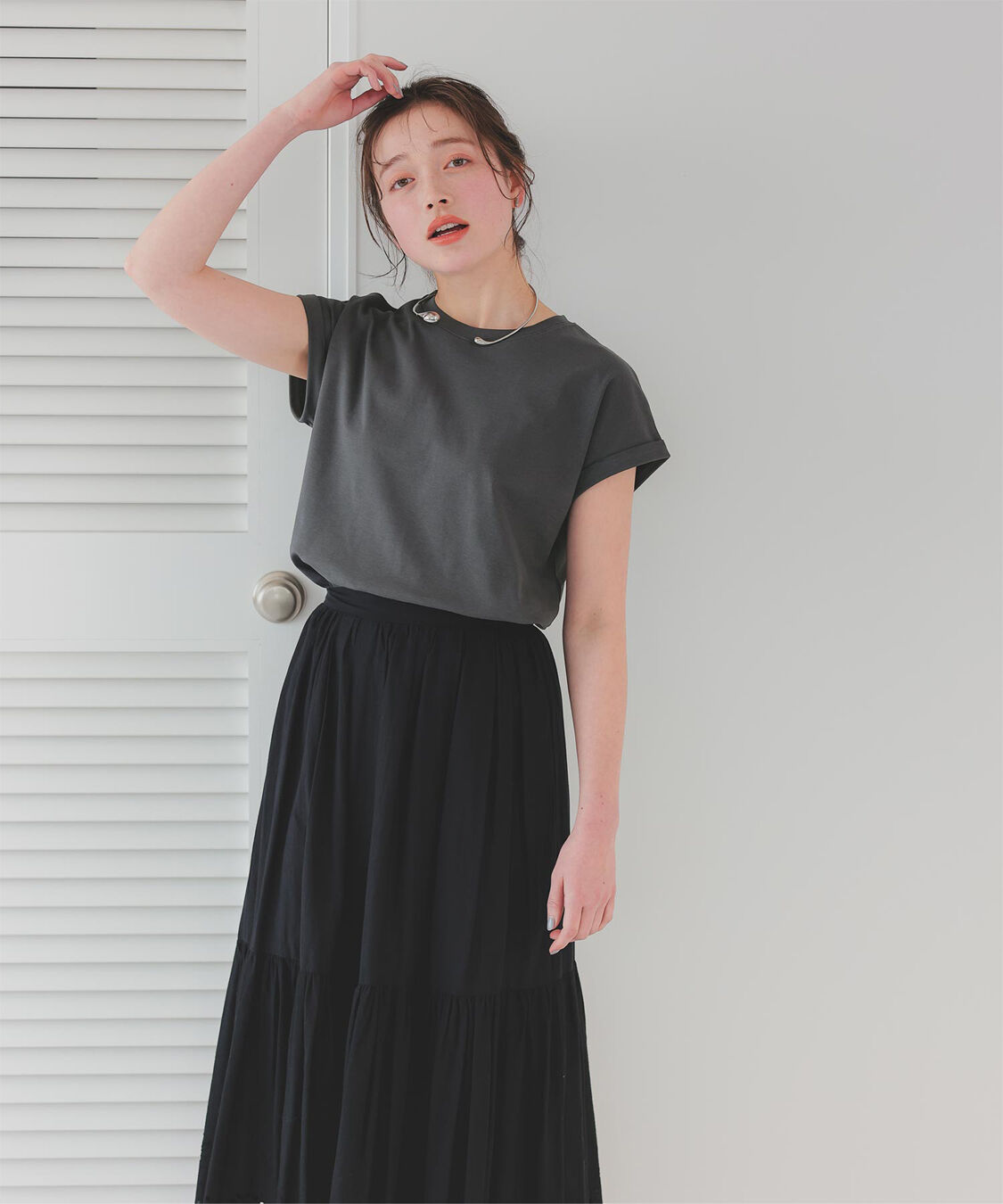 titivate「汗染み防止ダブルカフスTシャツ」|Tシャツ・カットソー|