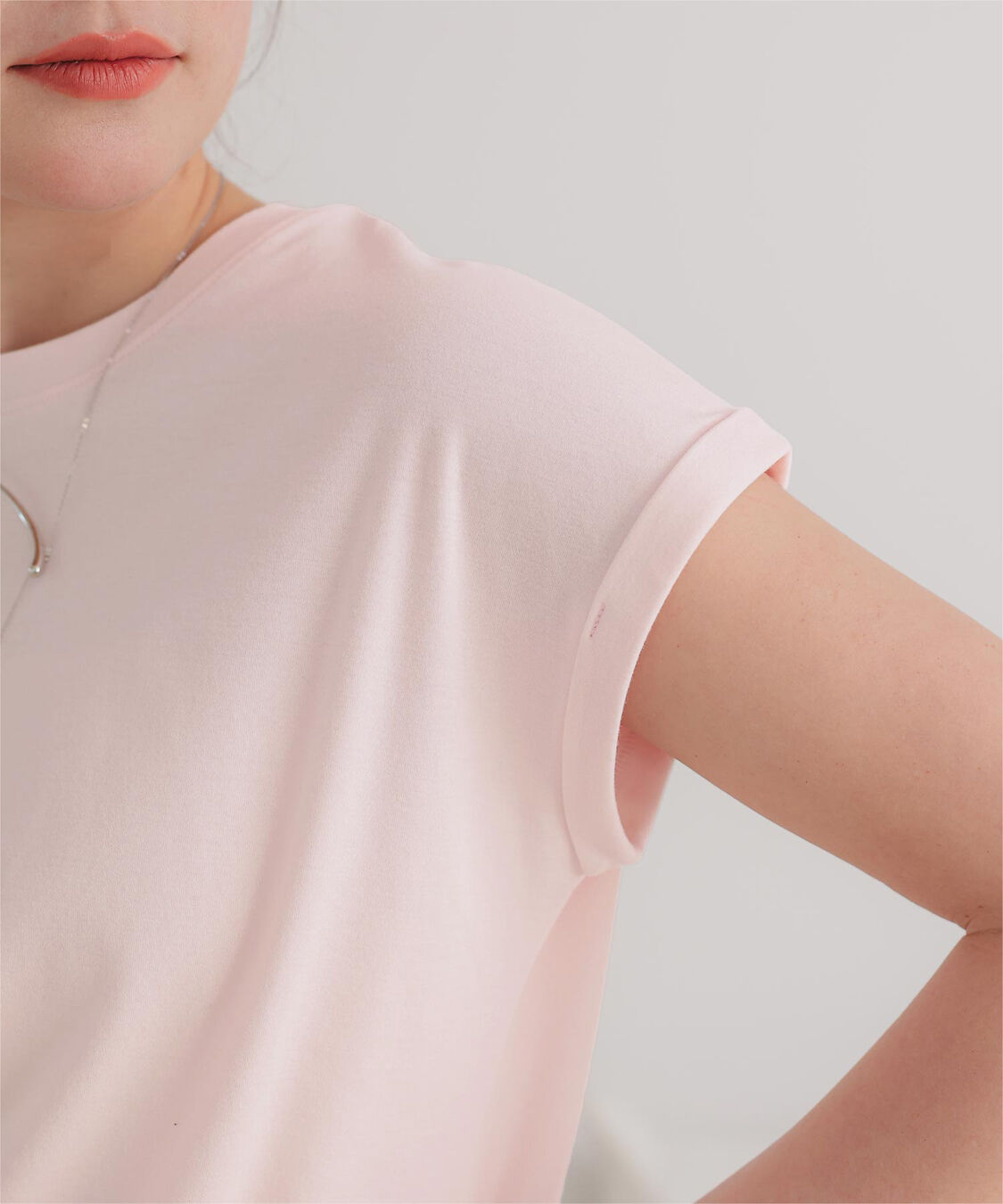 titivate「汗染み防止ダブルカフスTシャツ」|Tシャツ・カットソー|