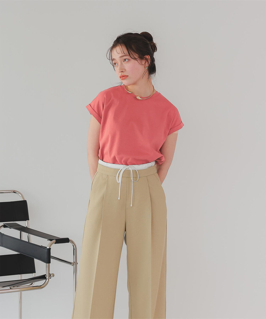 titivate「汗染み防止ダブルカフスTシャツ」|Tシャツ・カットソー|