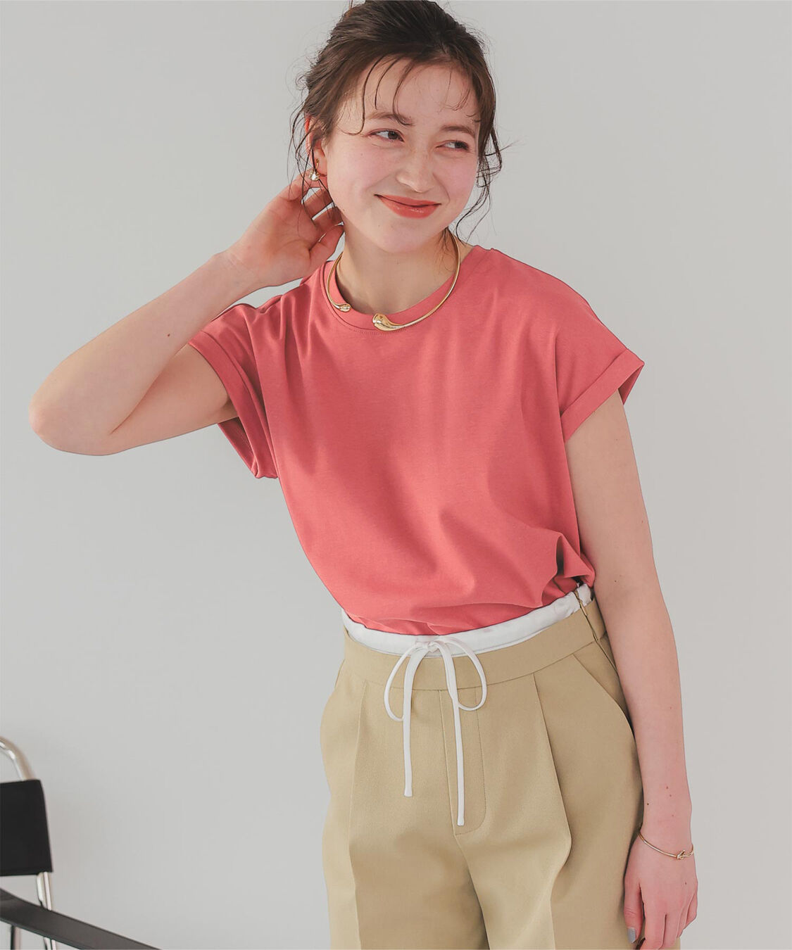 titivate「汗染み防止ダブルカフスTシャツ」|Tシャツ・カットソー|