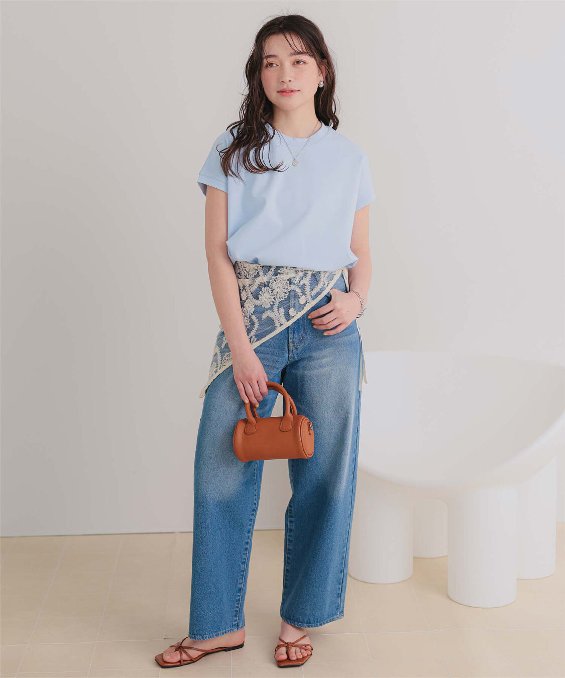 titivate「機能性カットソーフレンチスリーブトップス」|Tシャツ・カットソー|