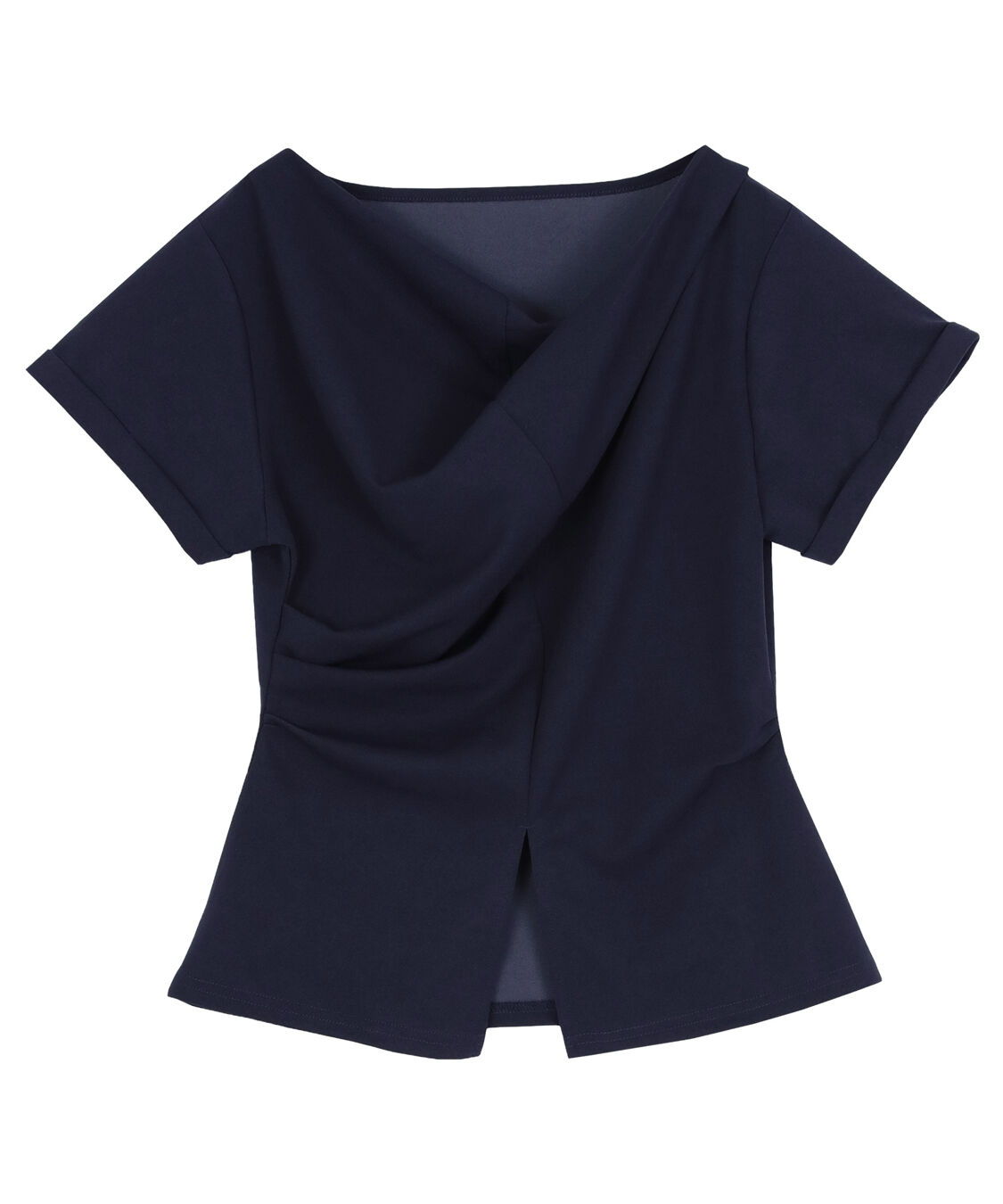 titivate「【ほたるさんコラボアイテム】スリットデザインドレープ半袖Tシャツ」|Tシャツ・カットソー|