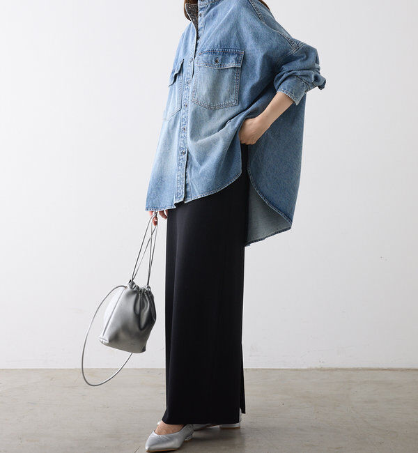  「【累計1万枚突破！名品】ヴィンテージライクデニムバンドカラーシャツ」|シャツ・ブラウス|