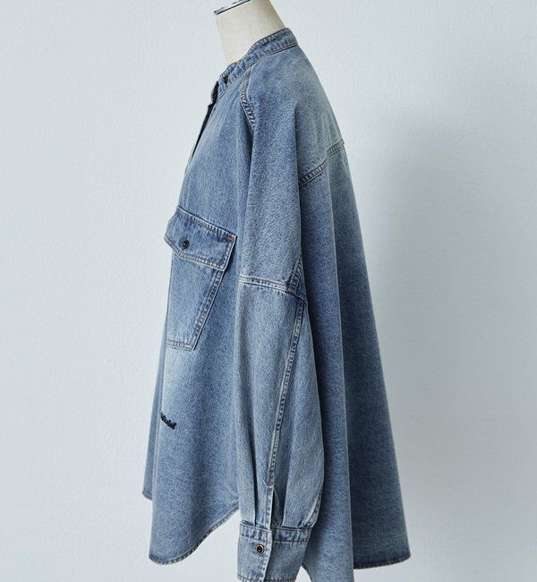  「【累計1万枚突破！名品】ヴィンテージライクデニムバンドカラーシャツ」|シャツ・ブラウス|