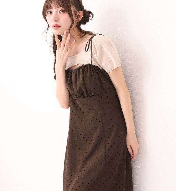  「【WEB限定リバイバル】ニットセットキャミワンピース」|ワンピース|