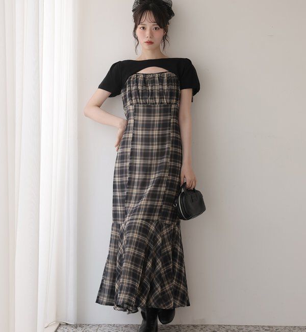  「【WEB限定リバイバル】ニットセットキャミワンピース」|ワンピース|