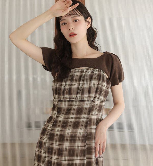  「【WEB限定リバイバル】ニットセットキャミワンピース」|ワンピース|