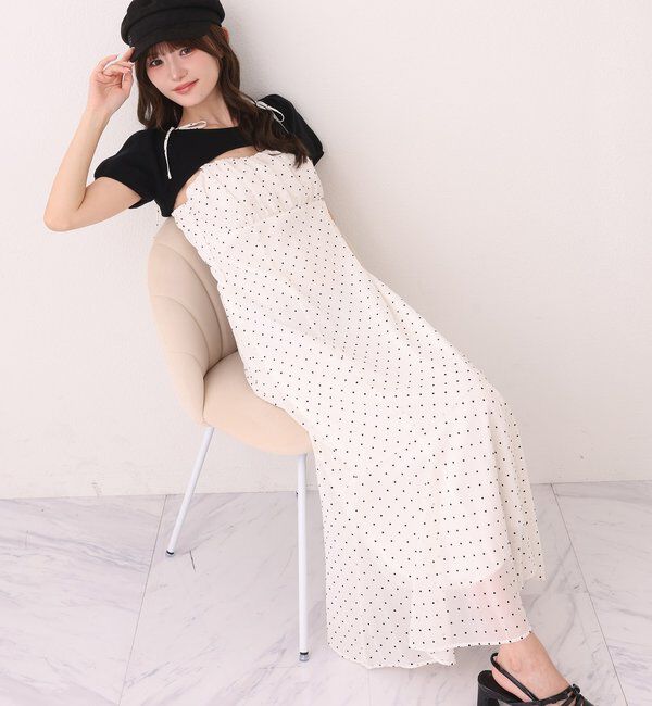  「【WEB限定リバイバル】ニットセットキャミワンピース」|ワンピース|