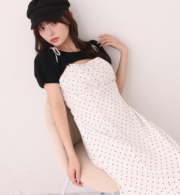  「【WEB限定リバイバル】ニットセットキャミワンピース」|ワンピース|