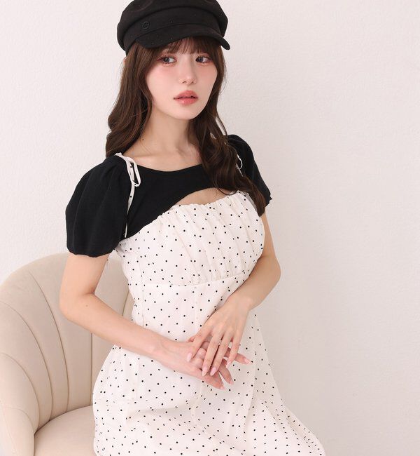  「【WEB限定リバイバル】ニットセットキャミワンピース」|ワンピース|