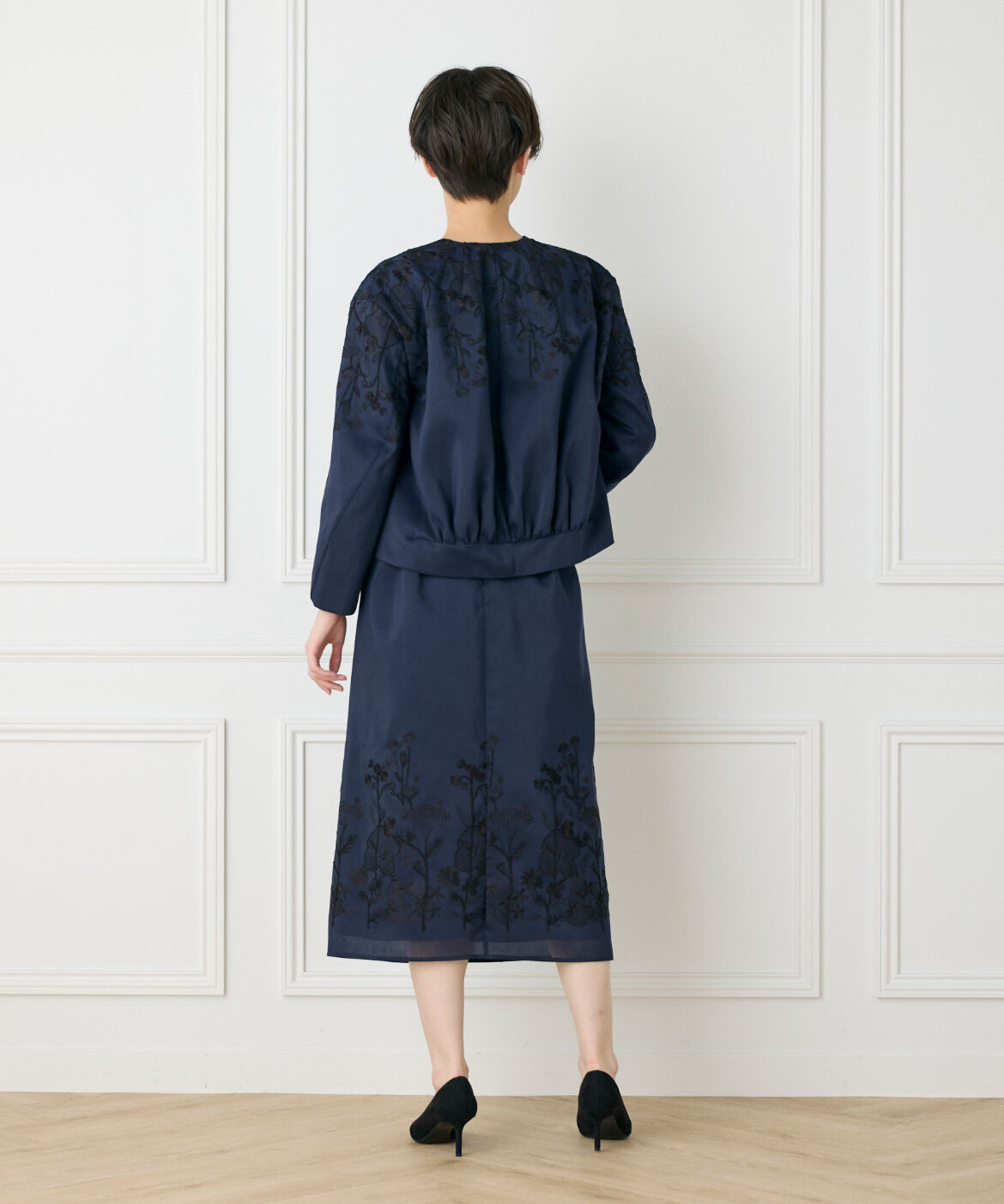 INED「《大きいサイズ》コクーンスカート《la veille by SUPERIOR CLOSET》」|台形|
