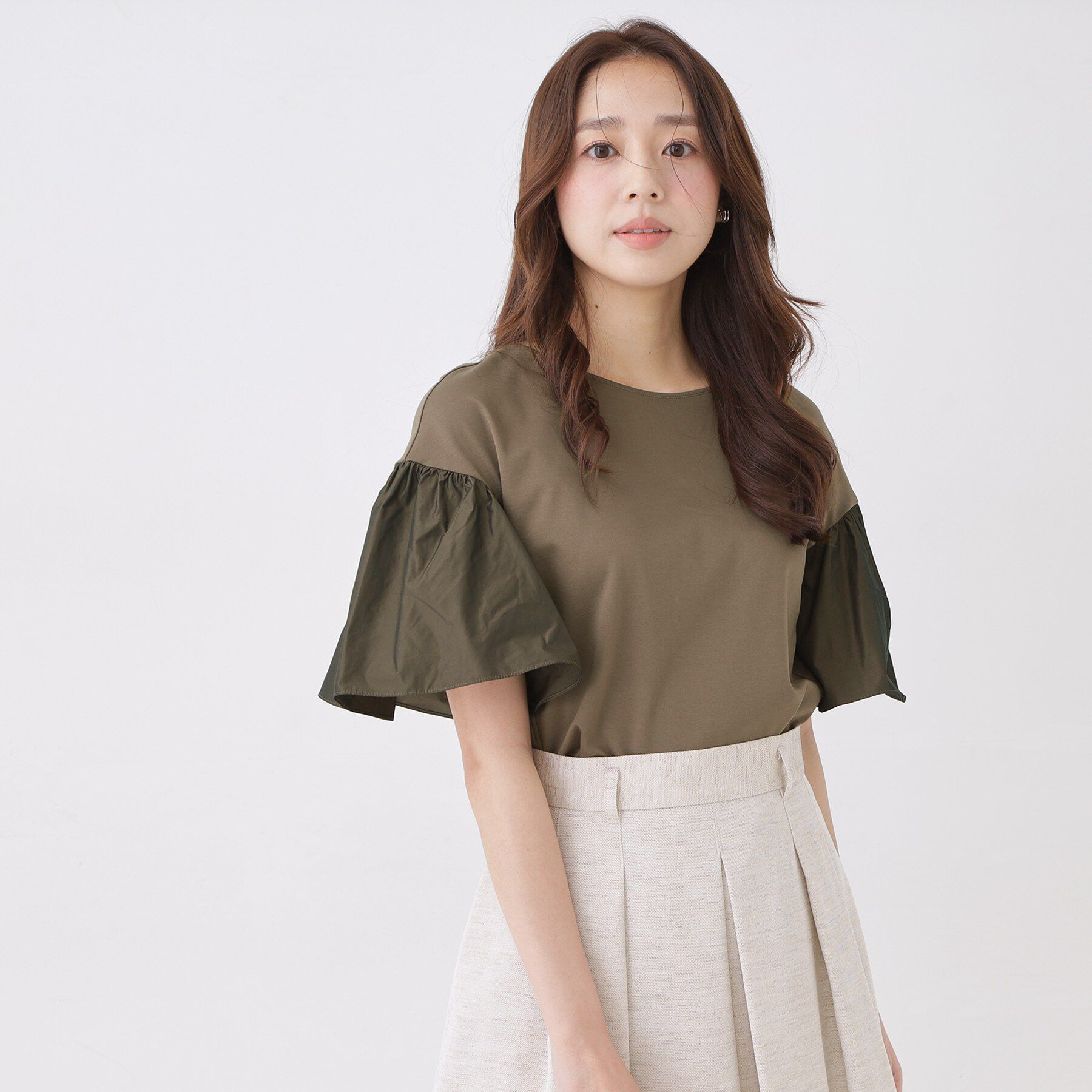COUP DE CHANCE「【手洗い可／日本製】フレアスリーブプルオーバー」|Tシャツ・カットソー|