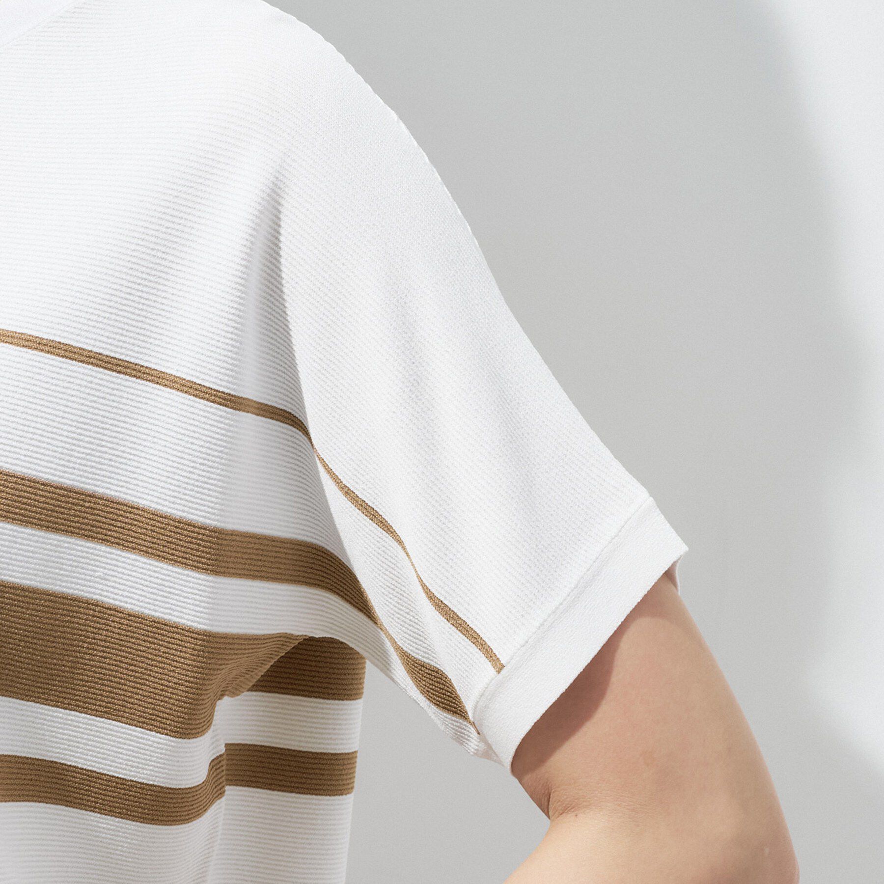INDIVI「【洗える】ガーター編みVネックニットT」|ニット・セーター|