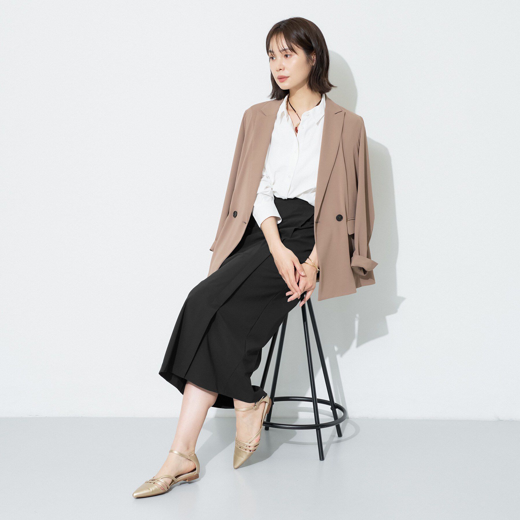 INDIVI「【高ストレッチ／撥水／接触冷感】リラックス ナロースカート」|スカート|