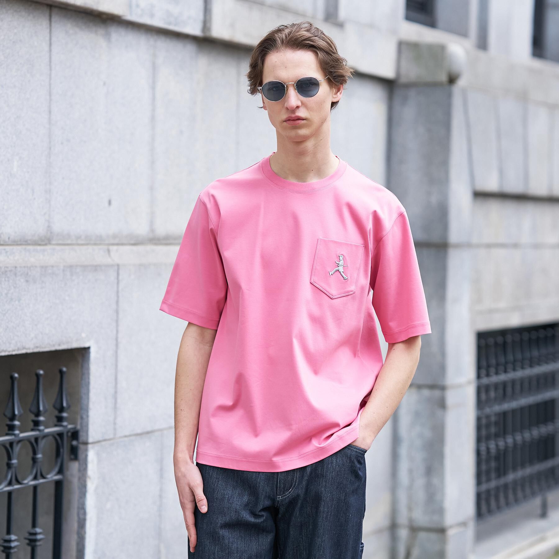 TAKEO KIKUCHI「【BOWLER HAT LABEL】アイスクリアコットンボーラーハットウォーカー 半袖ポケT」|Tシャツ・カットソー|
