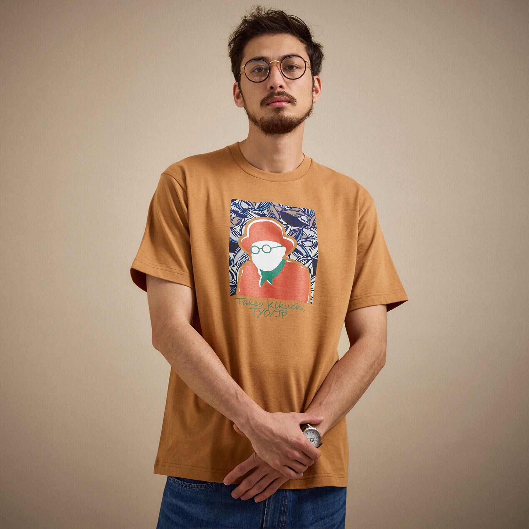 TAKEO KIKUCHI「ポートレートアートＴシャツ」|Tシャツ・カットソー|オレンジ(067)