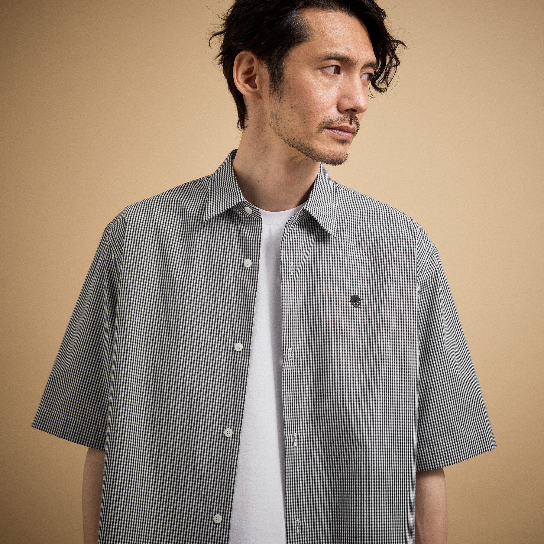 TAKEO KIKUCHI「ワンポイント 半袖ギンガムチェックシャツ」|シャツ・ブラウス|