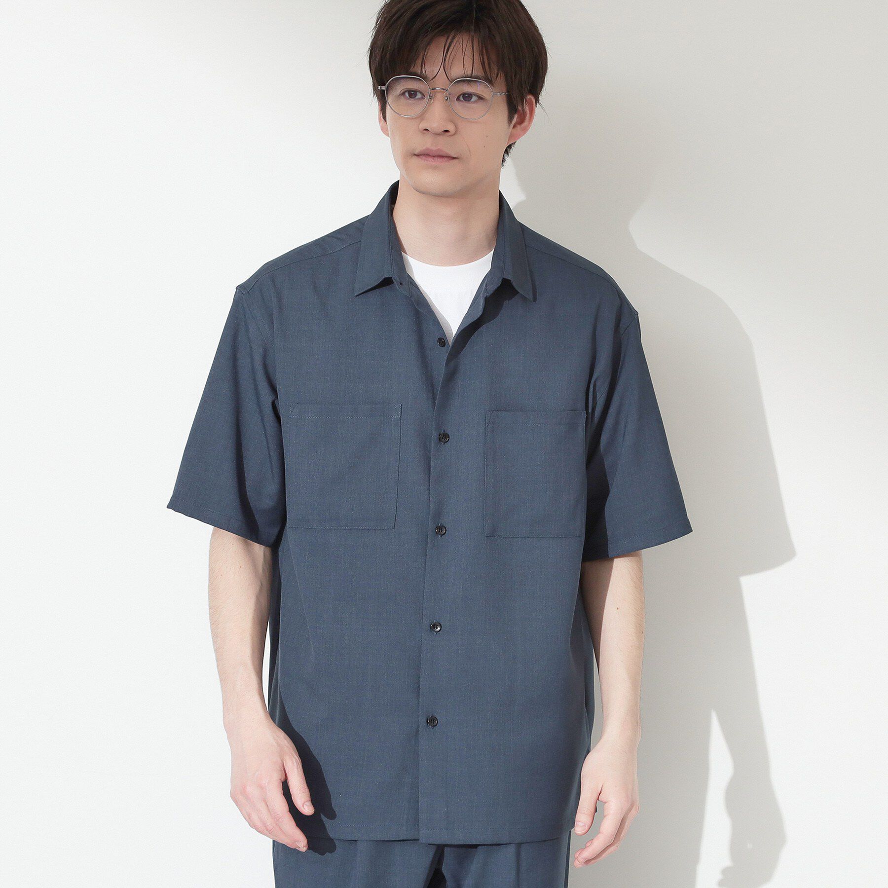 THE SHOP TK「LITE TEX ダブルフラップ半袖シャツ 接触冷感/吸水速乾/UVカット/アンチピリング/イージー」|シャツ・ブラウス|