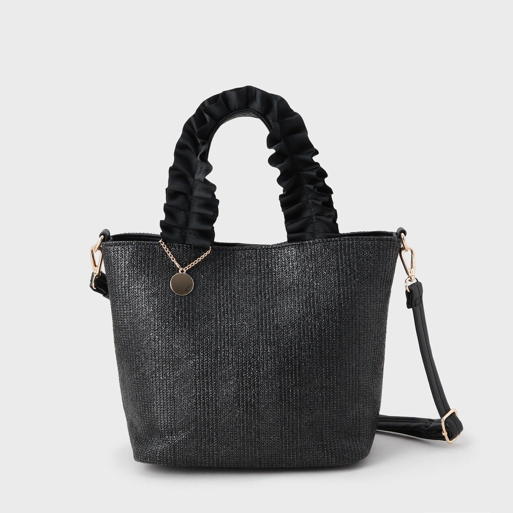 THE SHOP TK「雑材フリルハンドルトートバッグ」|トートバッグ|