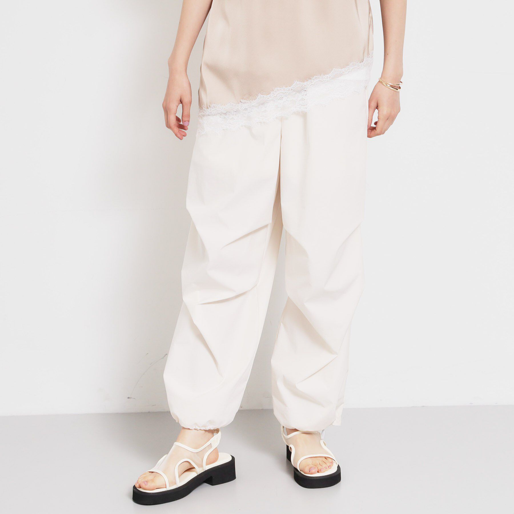THE SHOP TK「表情を変えられる2WAY 裾ドロストワークパンツ」|その他|