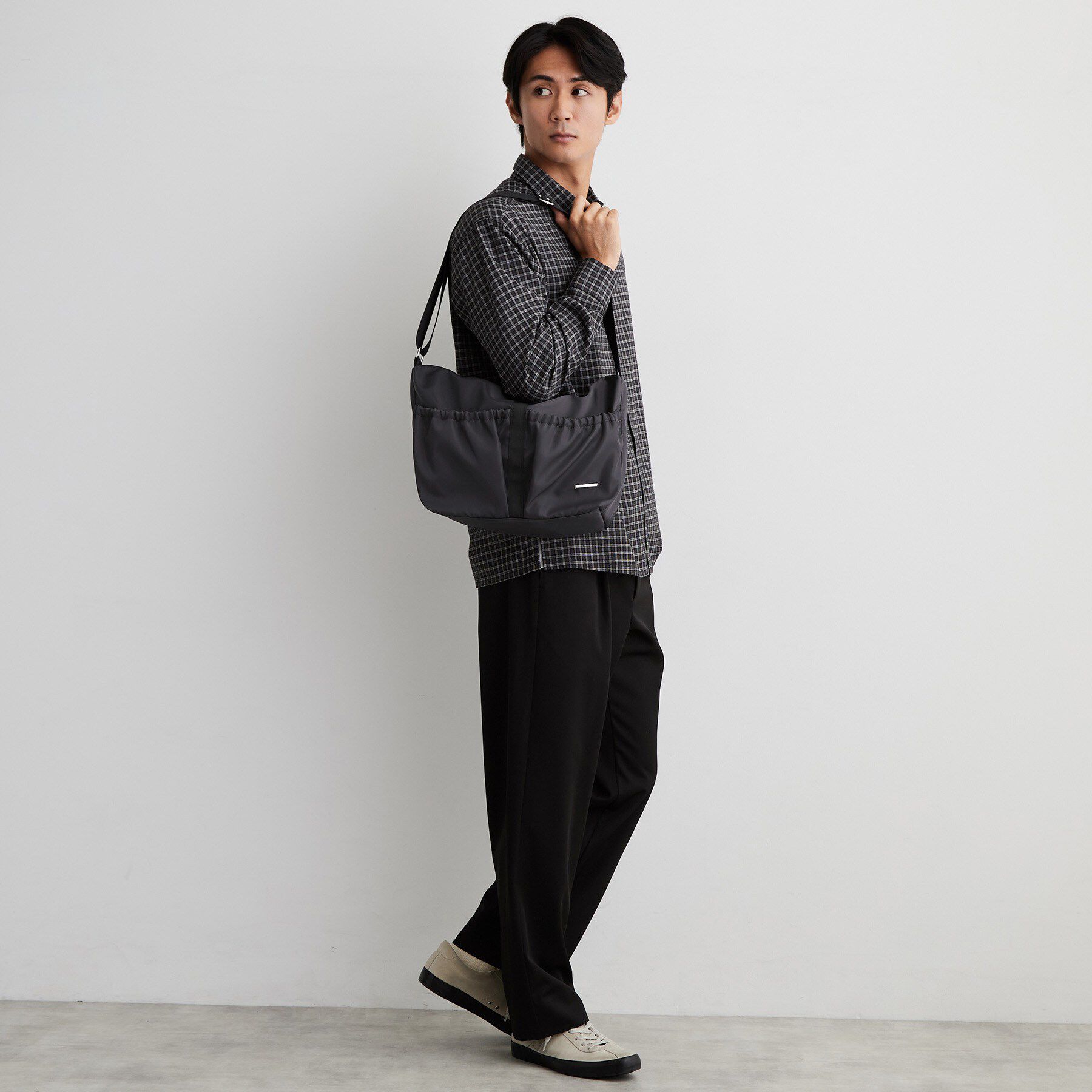 THE SHOP TK「ダブルポケット ナイロンショルダーバッグ」|ショルダー・メッセンジャー|