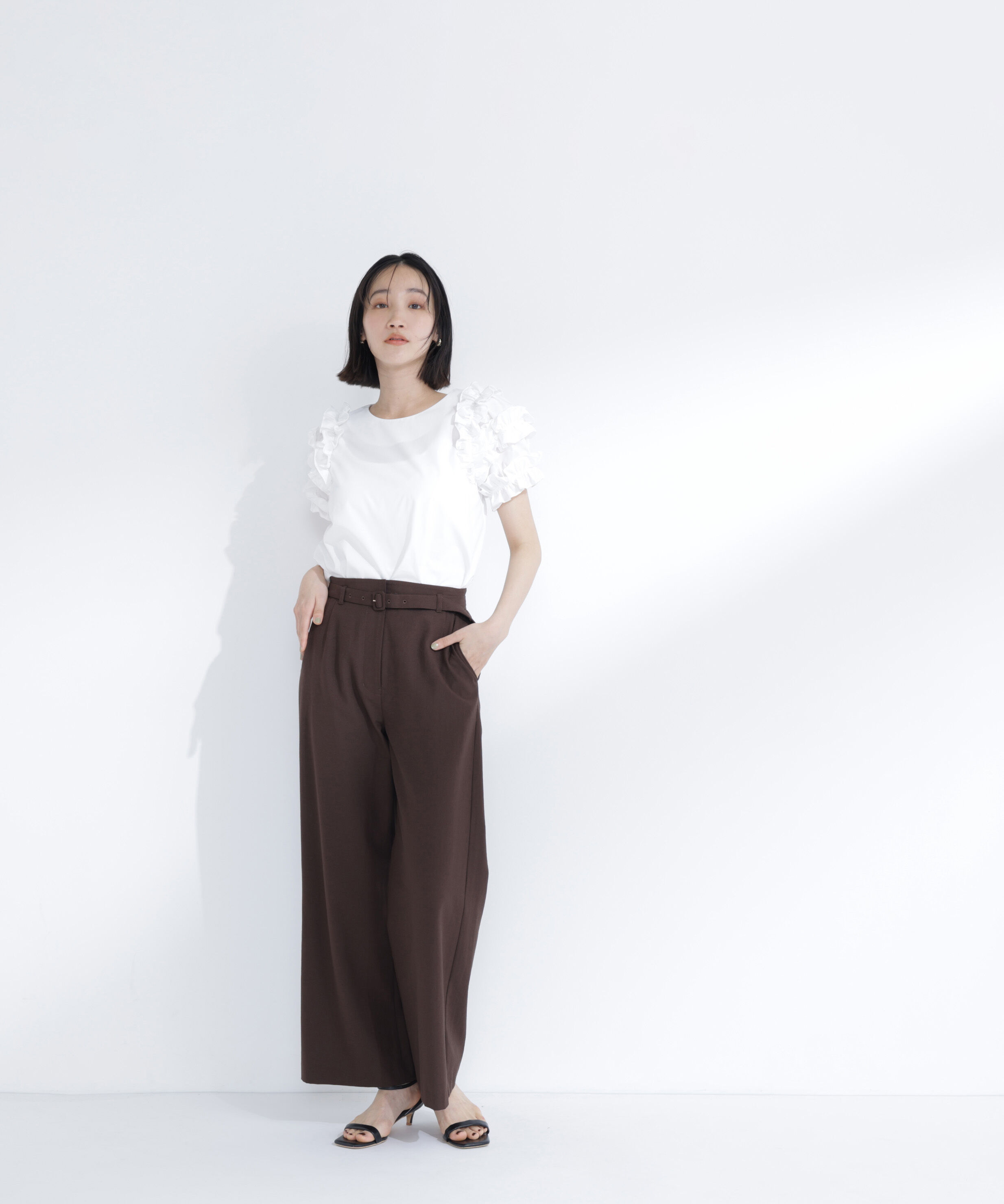  「ティアードフリルスリーブブラウス」|シャツ・ブラウス|