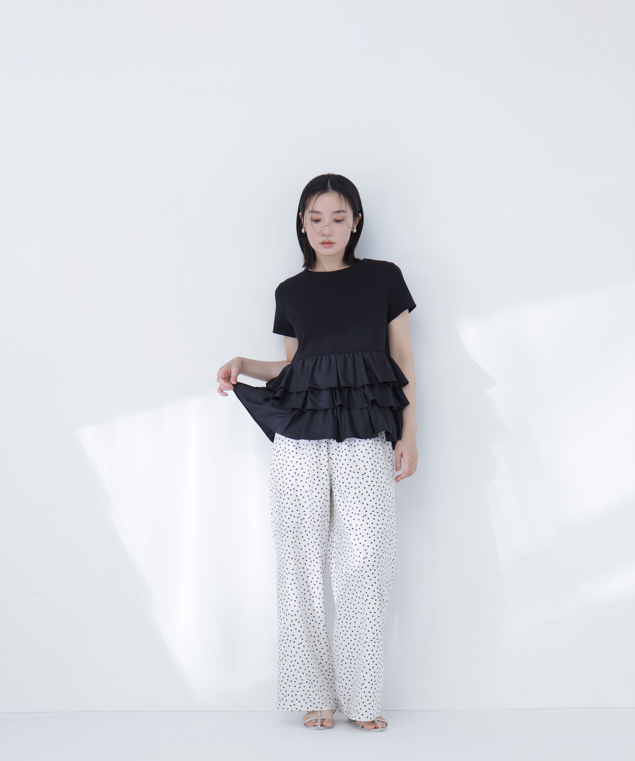  「〈山本里菜さんコラボ〉ドッキングペプラムカットソー」|Tシャツ・カットソー|