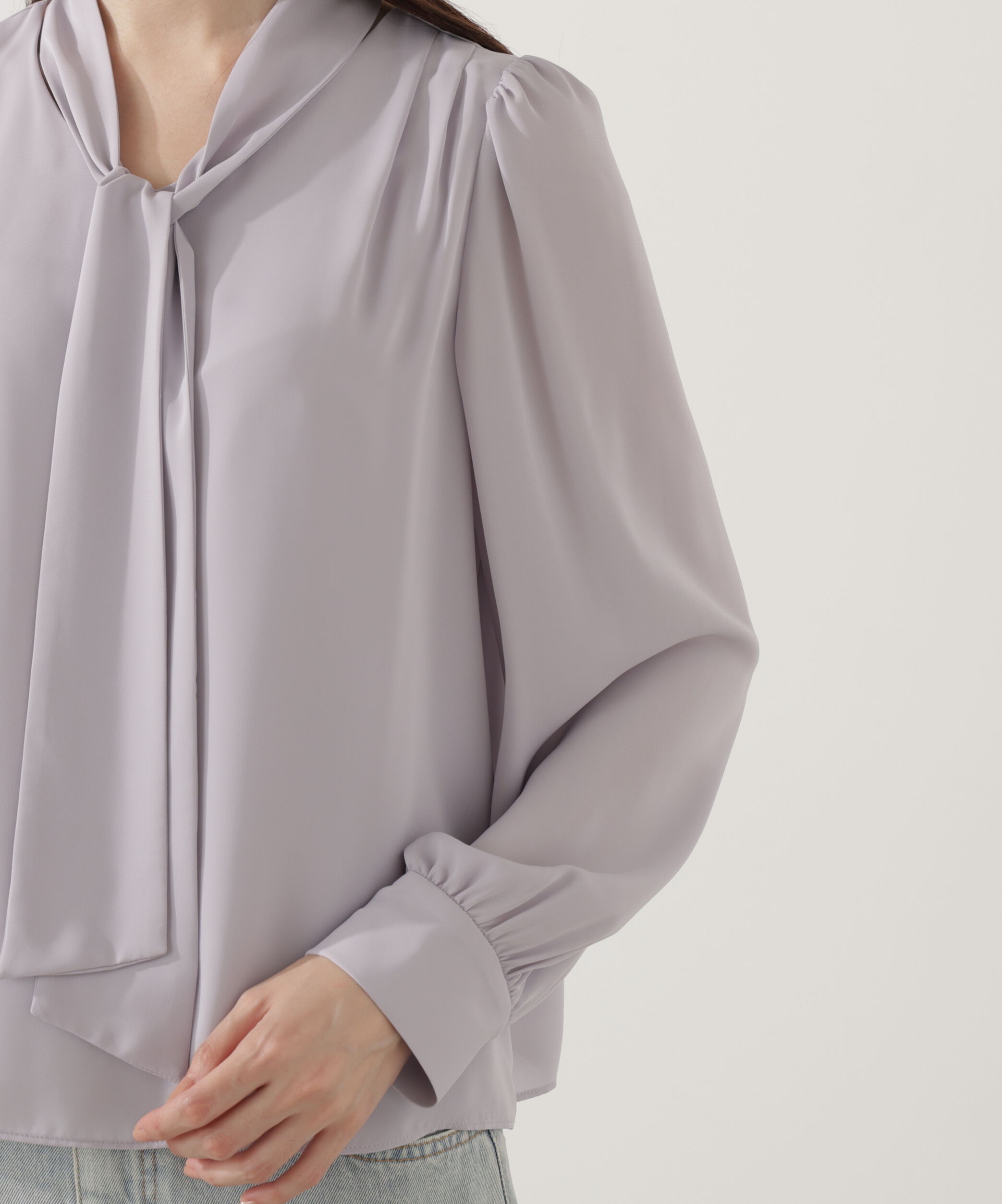 PROPORTION BODY DRESSING「＜ウォッシャブル＞2wayリボンタック付きブラウス」|シャツ・ブラウス|