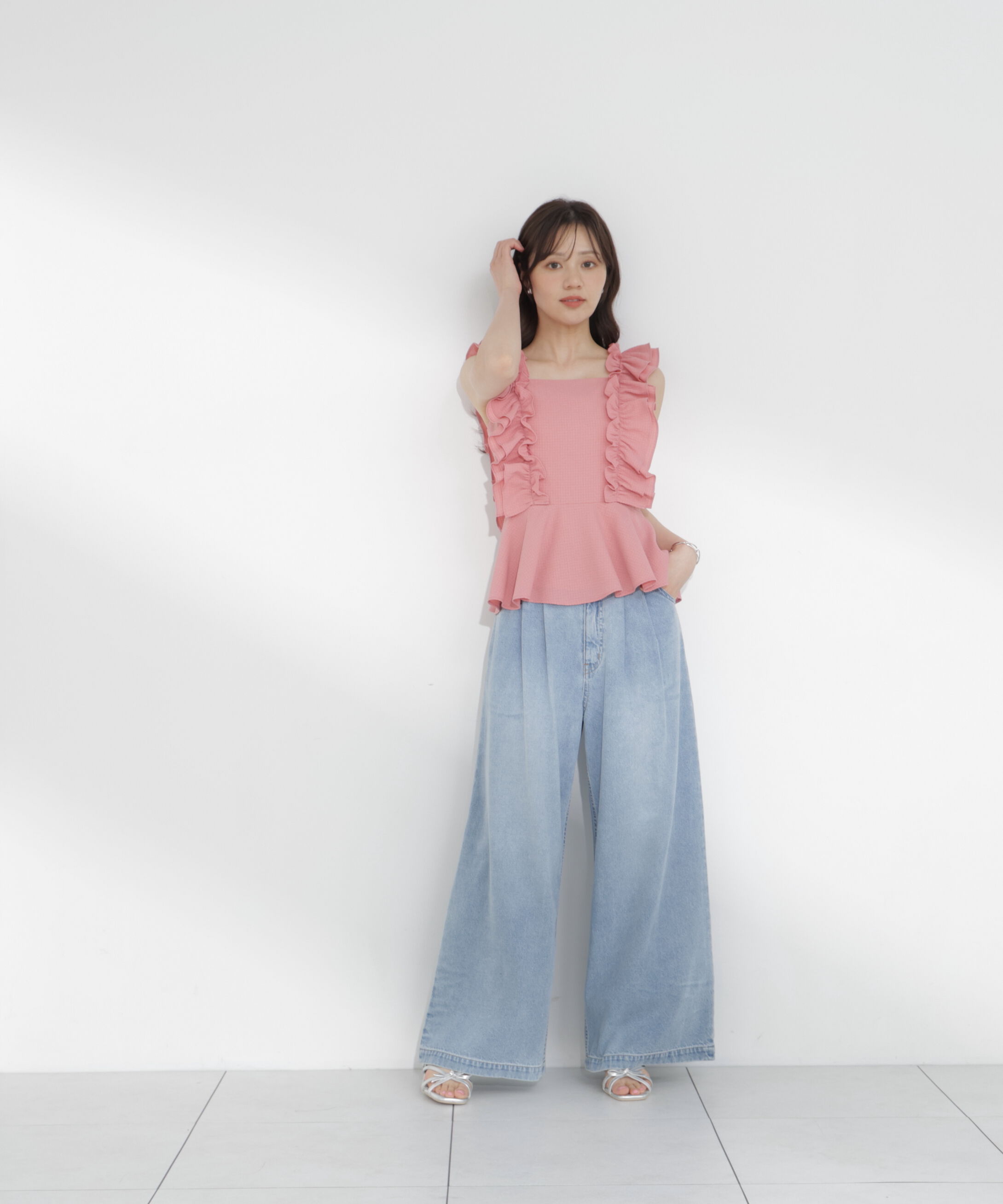 PROPORTION BODY DRESSING「〈a/mie〉ハイウエストタックバギーパンツ 26SS」|その他|