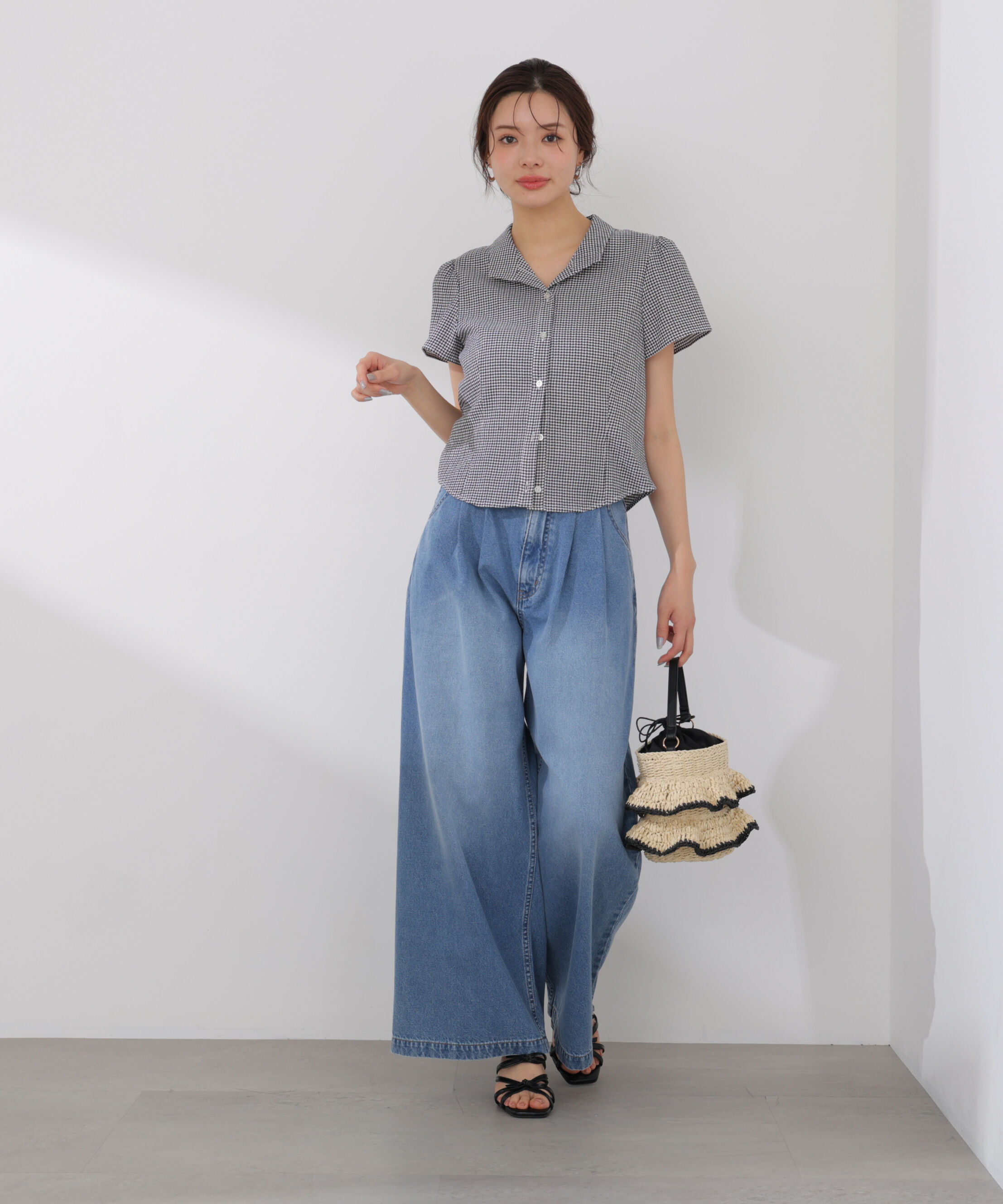 PROPORTION BODY DRESSING「〈a/mie〉ハイウエストタックバギーパンツ 26SS」|その他|