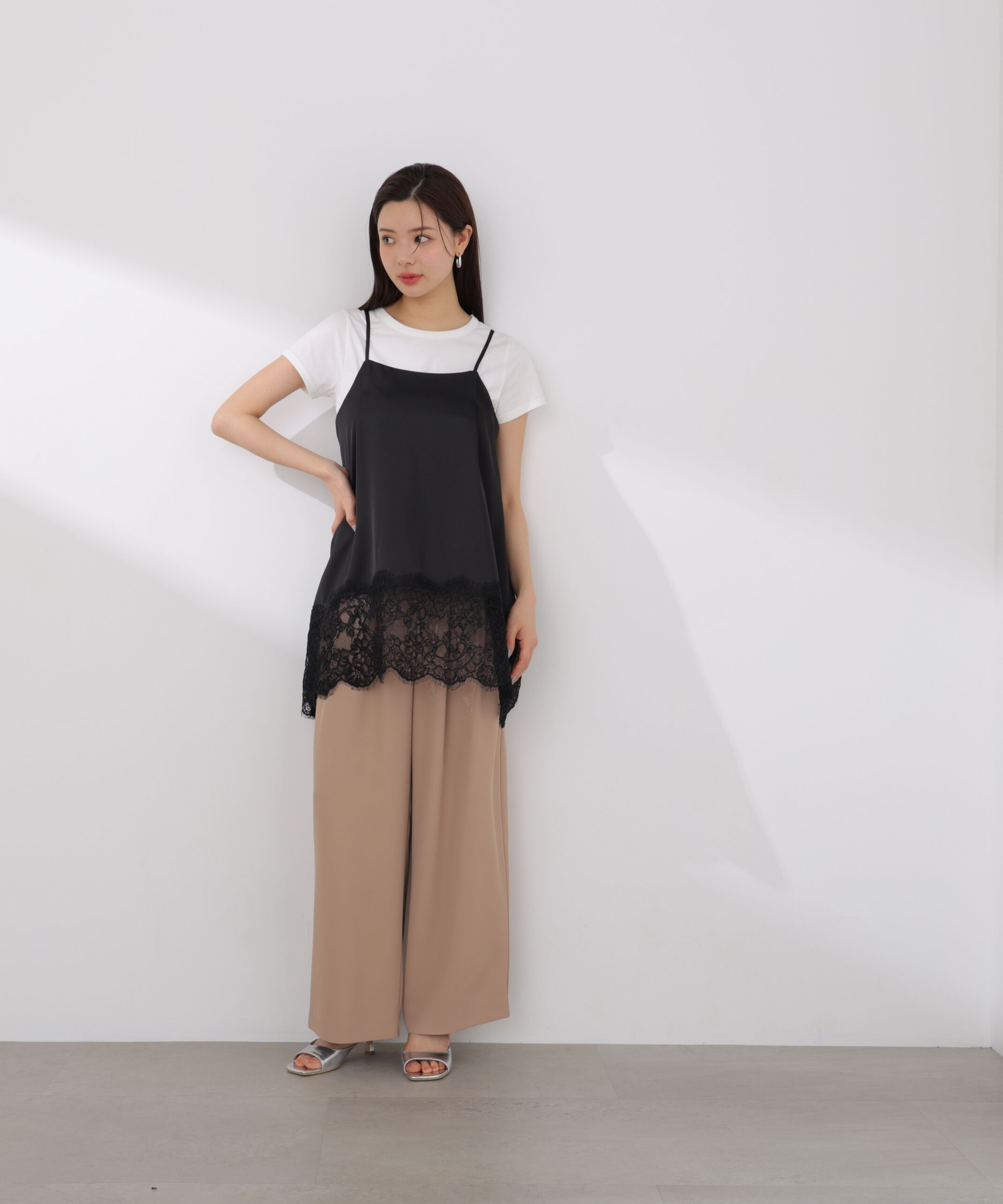 PROPORTION BODY DRESSING「〈a/mie〉ヘムレースキャミソール 26SS」|シャツ・ブラウス|