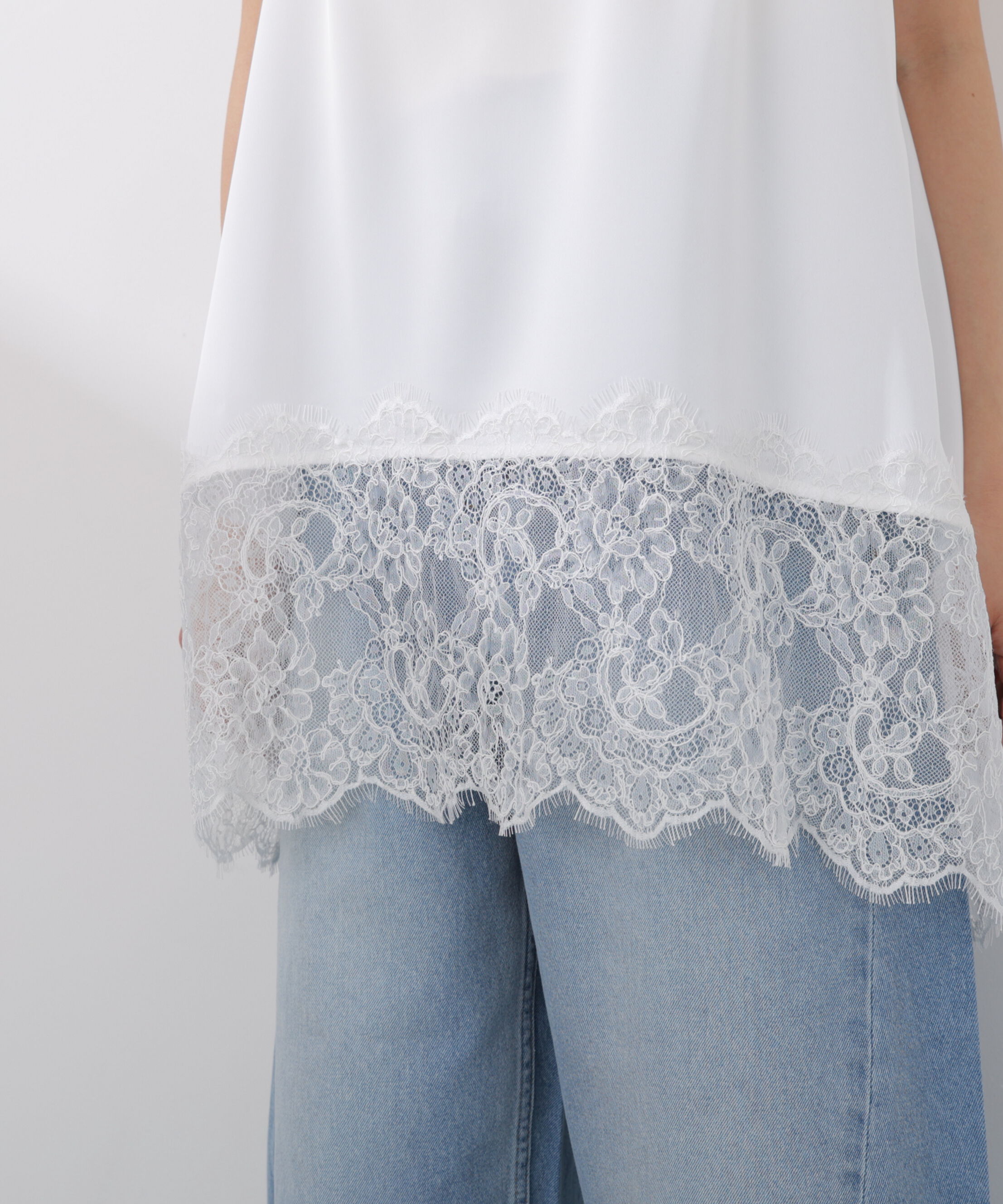 PROPORTION BODY DRESSING「〈a/mie〉ヘムレースキャミソール 26SS」|シャツ・ブラウス|