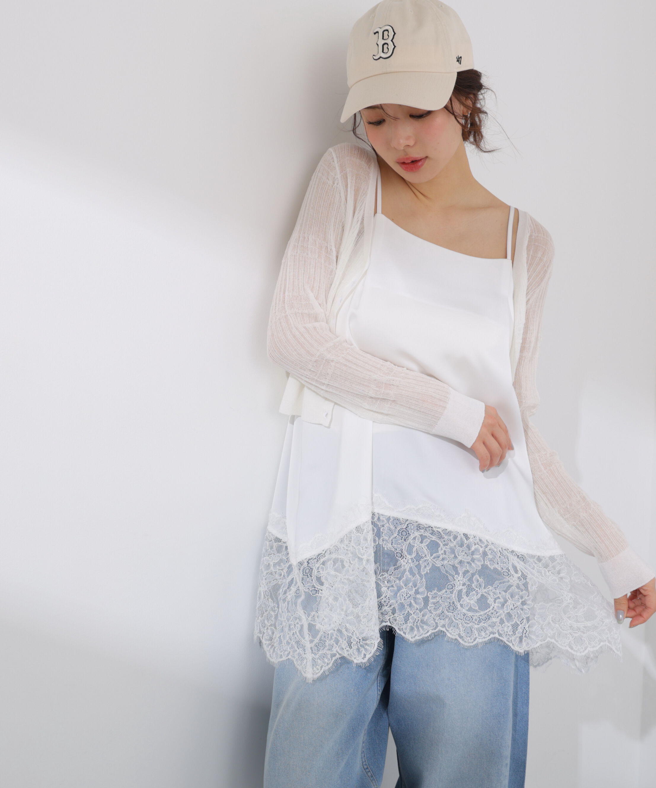PROPORTION BODY DRESSING「〈a/mie〉ヘムレースキャミソール 26SS」|シャツ・ブラウス|