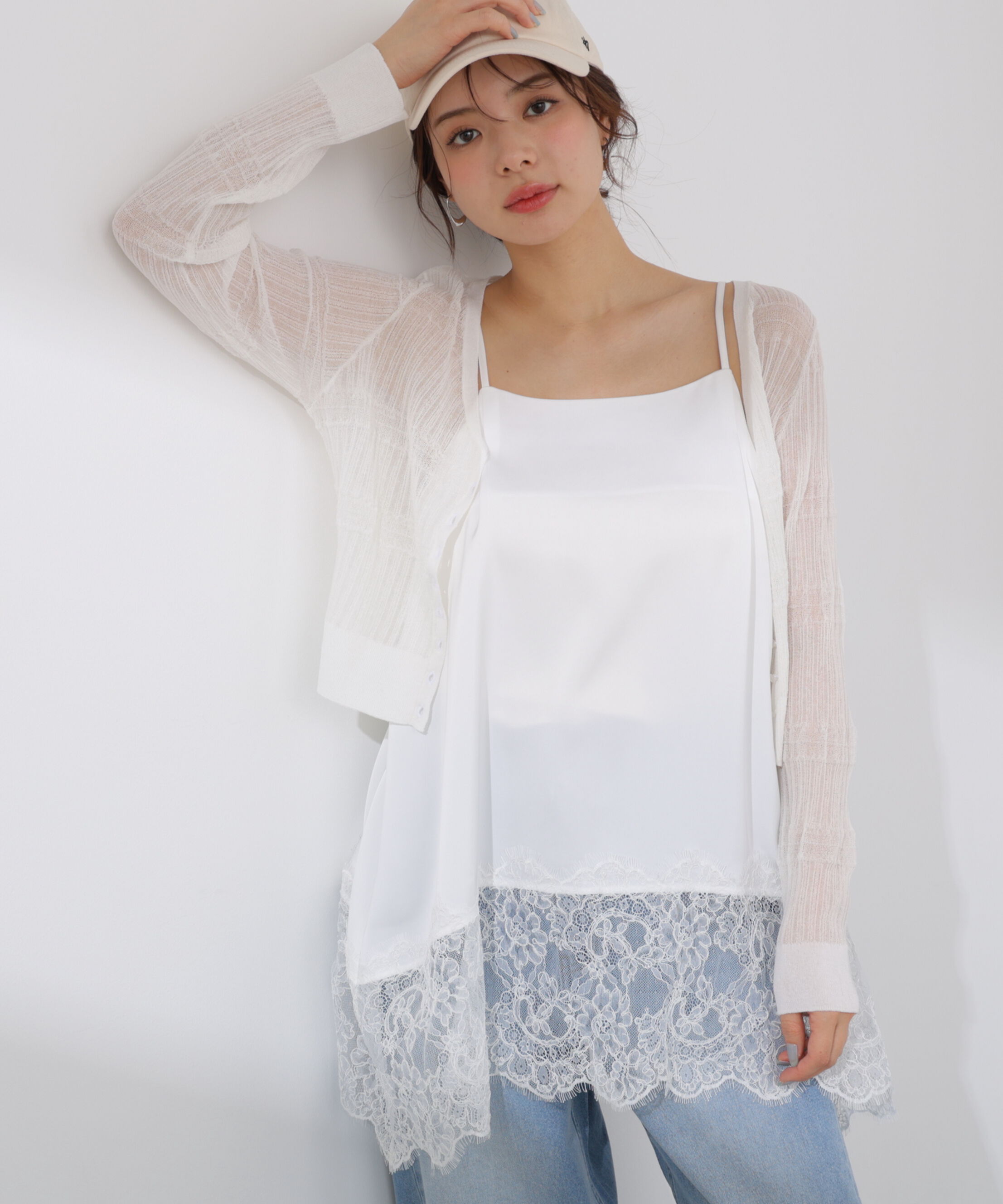PROPORTION BODY DRESSING「〈a/mie〉ヘムレースキャミソール 26SS」|シャツ・ブラウス|