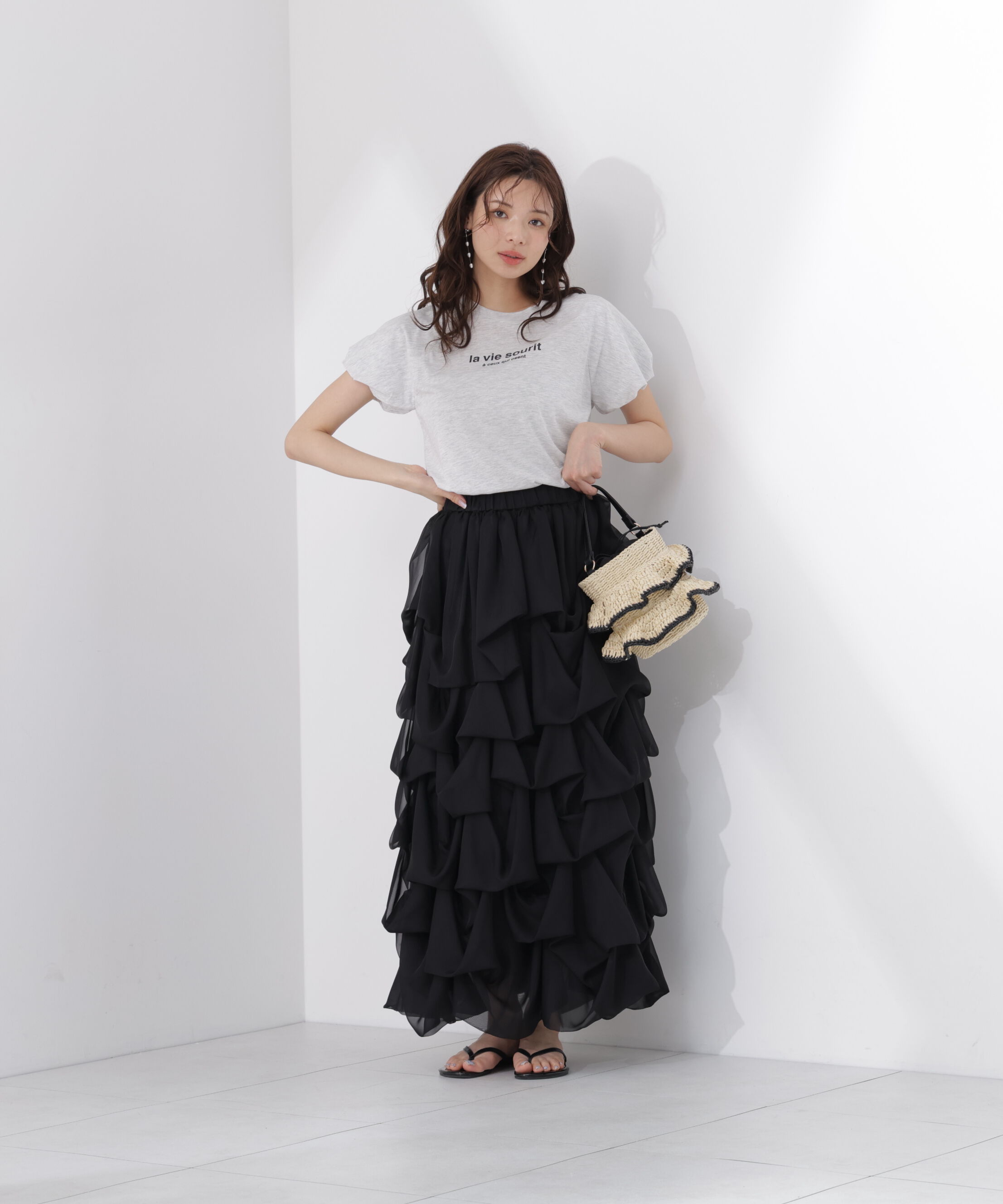 PROPORTION BODY DRESSING「＜山内ともなさんコラボ＞タックバルーンスカート」|スカート|