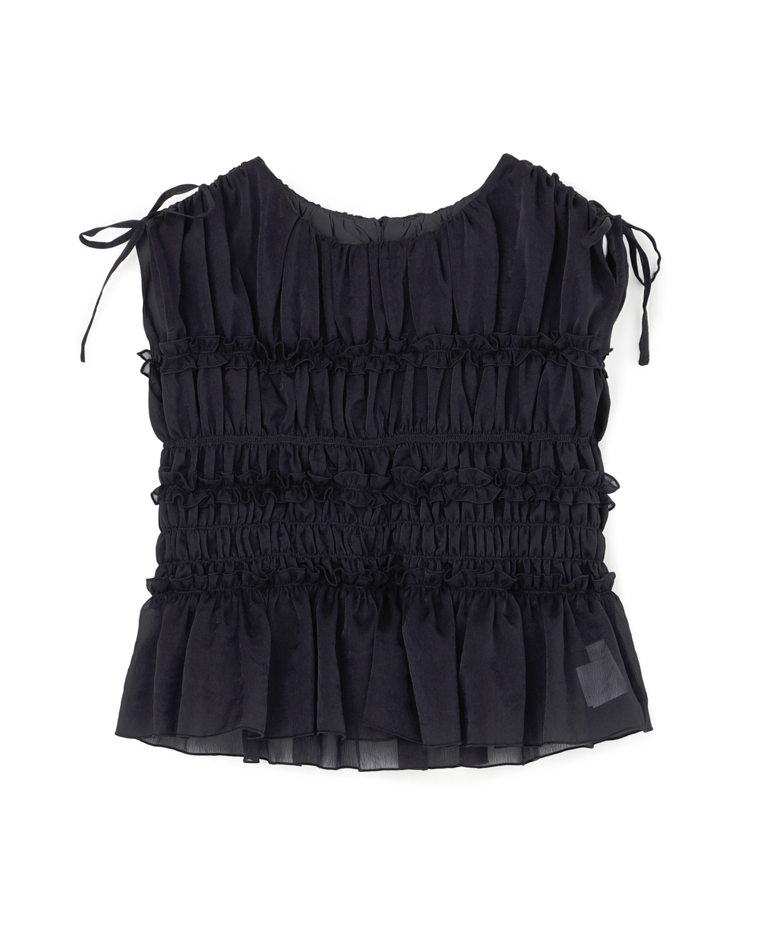 PROPORTION BODY DRESSING「〈a/mie〉シャーリングフリルブラウス＜ブルー：WEB限定＞」|シャツ・ブラウス|