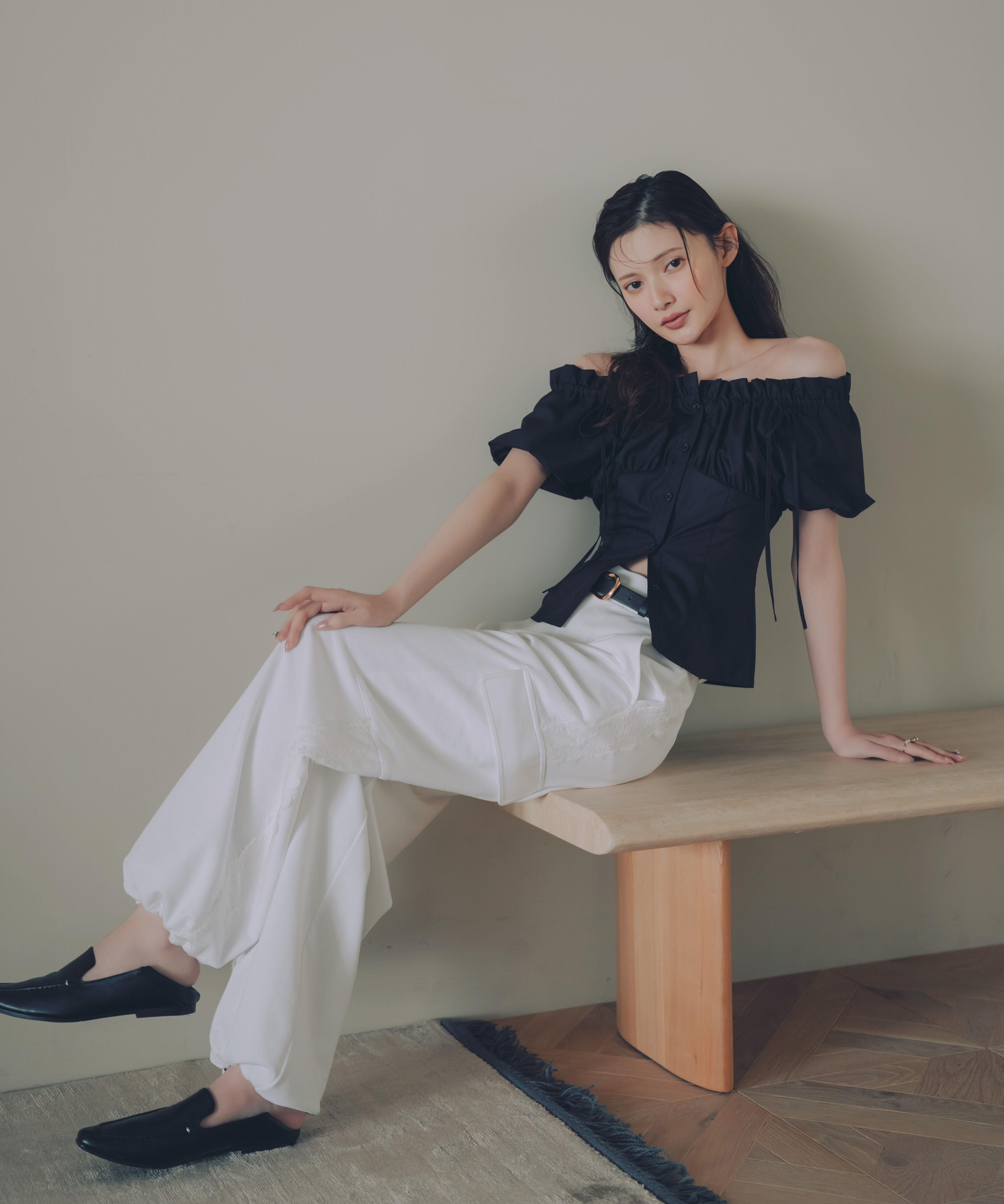 PROPORTION BODY DRESSING「コラボオフショルリボンブラウス」|シャツ・ブラウス|