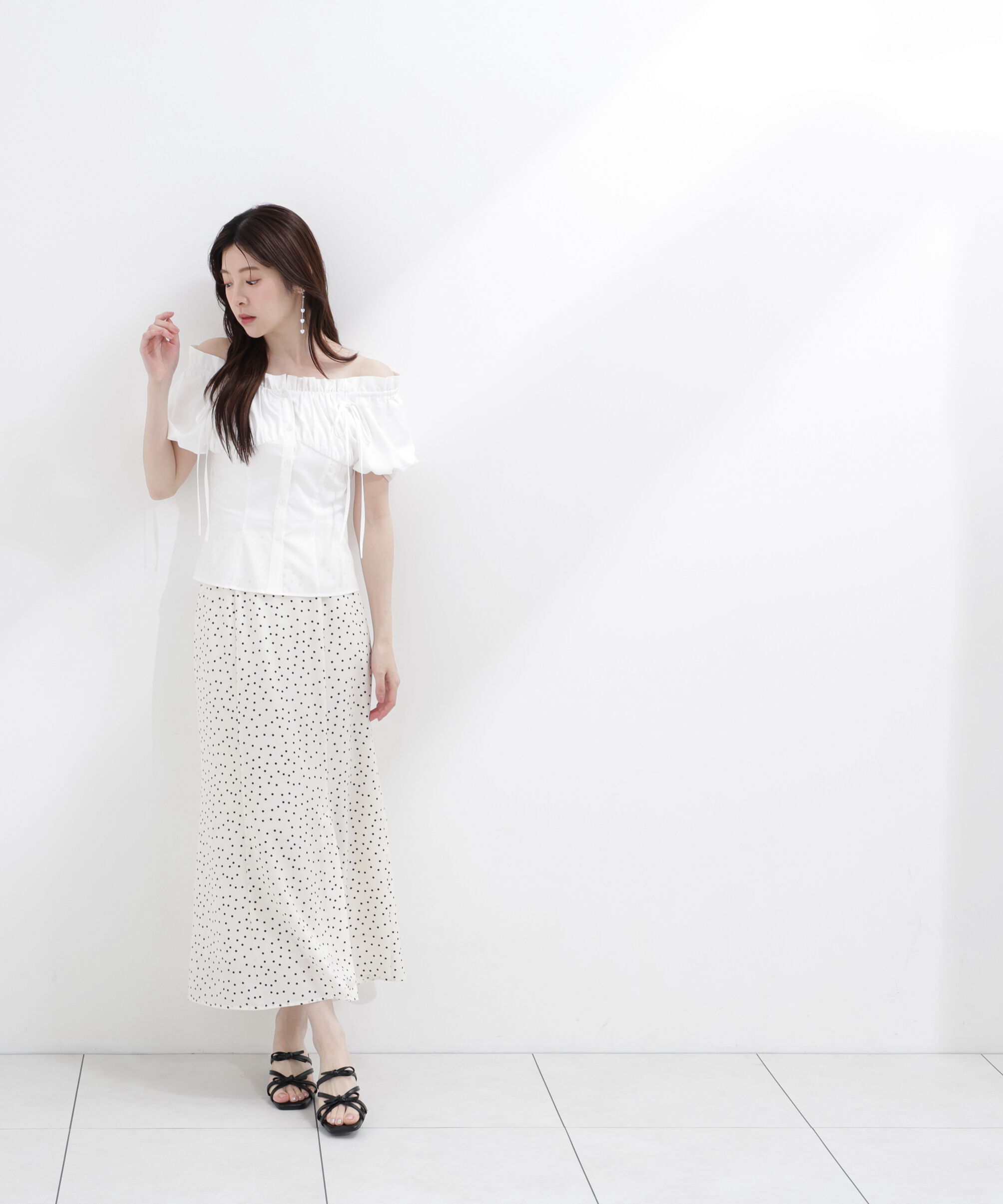 PROPORTION BODY DRESSING「コラボオフショルリボンブラウス」|シャツ・ブラウス|