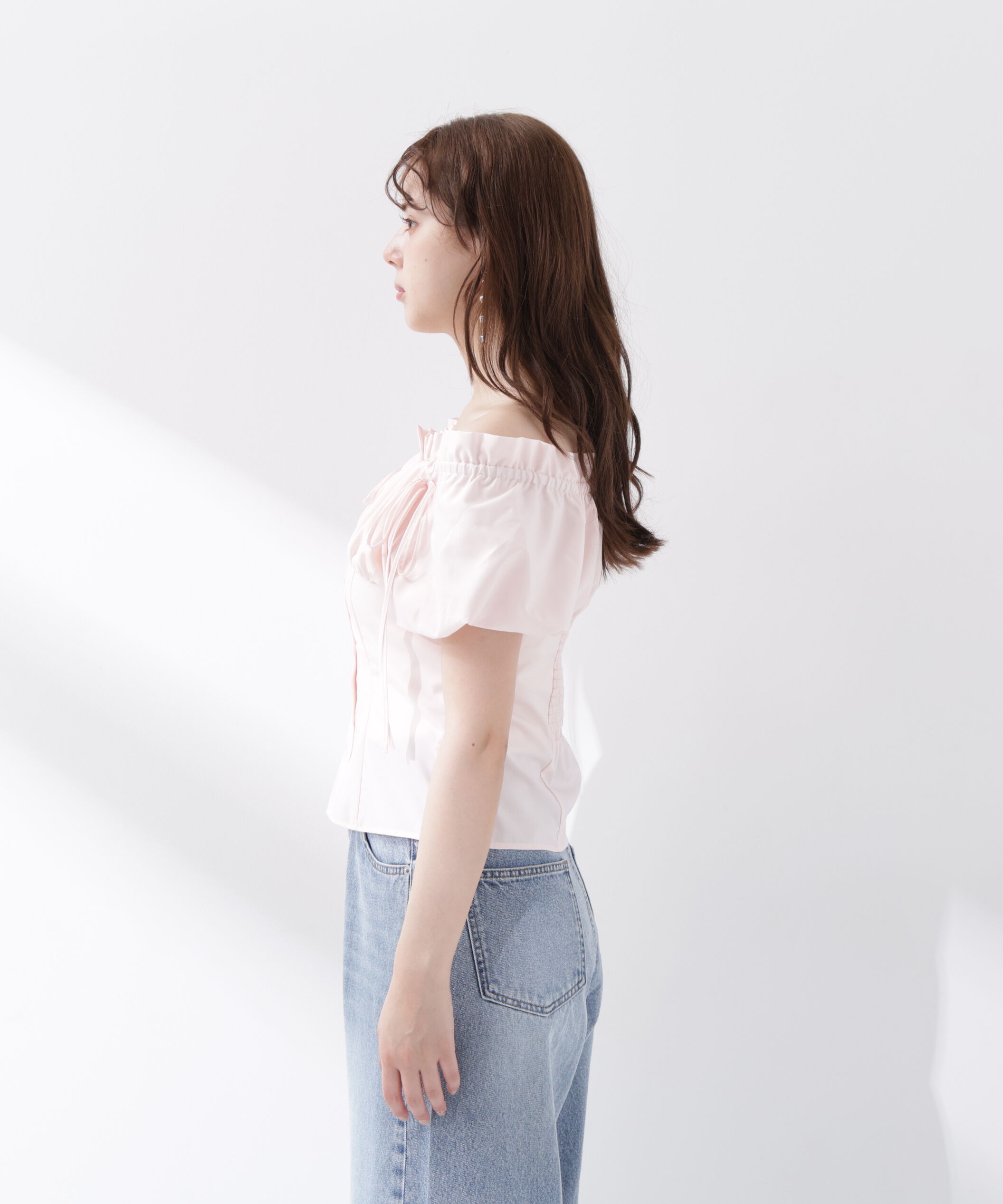 PROPORTION BODY DRESSING「コラボオフショルリボンブラウス」|シャツ・ブラウス|